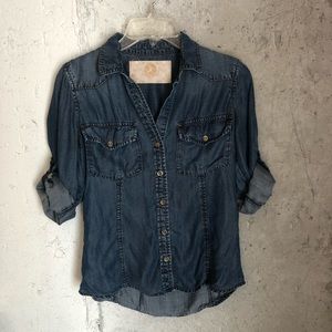 Bella Dahl Chambray Button Up Top